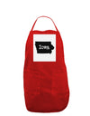 Iowa - United States Shape Panel Dark Adult Apron by TooLoud-Bib Apron-TooLoud-Red-One-Size-Davson Sales