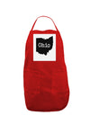 Ohio - United States Shape Panel Dark Adult Apron by TooLoud-Bib Apron-TooLoud-Red-One-Size-Davson Sales