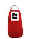 Utah - United States Shape Panel Dark Adult Apron by TooLoud-Bib Apron-TooLoud-Red-One-Size-Davson Sales