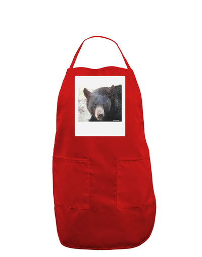 Staring Black Bear Panel Dark Adult Apron-Bib Apron-TooLoud-Red-One-Size-Davson Sales