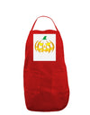 Trick or Treat Jack Yellow Panel Dark Adult Apron-Bib Apron-TooLoud-Red-One-Size-Davson Sales