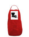 Louisiana - United States Shape Panel Dark Adult Apron by TooLoud-Bib Apron-TooLoud-Red-One-Size-Davson Sales