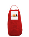 Morningwood Company Funny Panel Dark Adult Apron by TooLoud-Bib Apron-TooLoud-Red-One-Size-Davson Sales