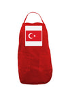 Turkey Flag Panel Dark Adult Apron by TooLoud-Bib Apron-TooLoud-Red-One-Size-Davson Sales