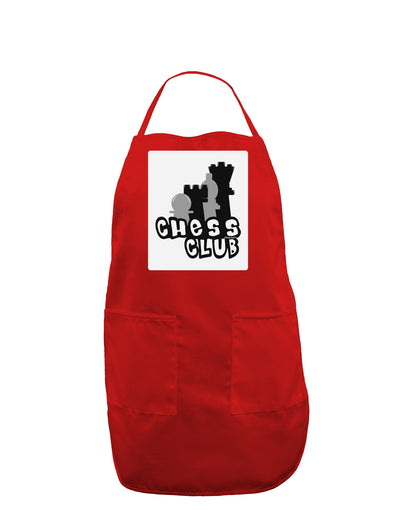 Chess Club Panel Dark Adult Apron by TooLoud-Bib Apron-TooLoud-Red-One-Size-Davson Sales