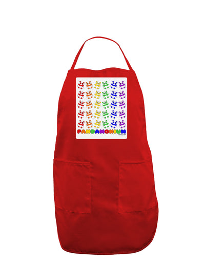 Pandamonium Rainbow Pandas Panel Dark Adult Apron by TooLoud-Bib Apron-TooLoud-Red-One-Size-Davson Sales