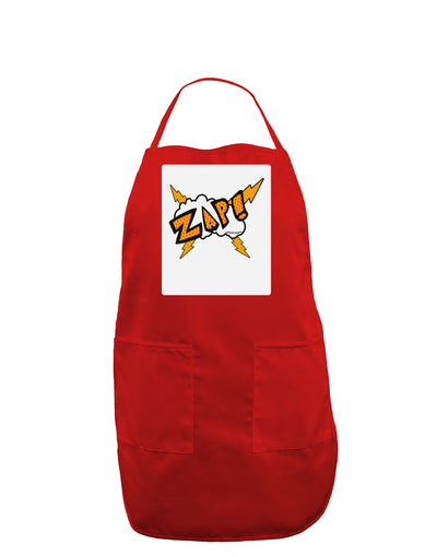 Onomatopoeia ZAP Panel Dark Adult Apron-Bib Apron-TooLoud-Red-One-Size-Davson Sales