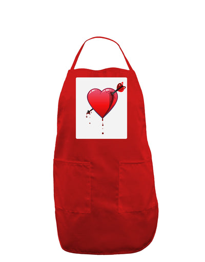 Shot Through the Heart Bleeding Panel Dark Adult Apron by-Bib Apron-TooLoud-Red-One-Size-Davson Sales