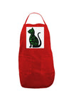 Happy St. Catty's Day - St. Patrick's Day Cat Panel Dark Adult Apron by TooLoud-Clothing-TooLoud-Red-One-Size-Davson Sales