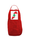 Lebanon Flag Silhouette Panel Dark Adult Apron-Bib Apron-TooLoud-Red-One-Size-Davson Sales