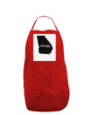 Georgia - United States Shape Panel Dark Adult Apron by TooLoud-Bib Apron-TooLoud-Red-One-Size-Davson Sales