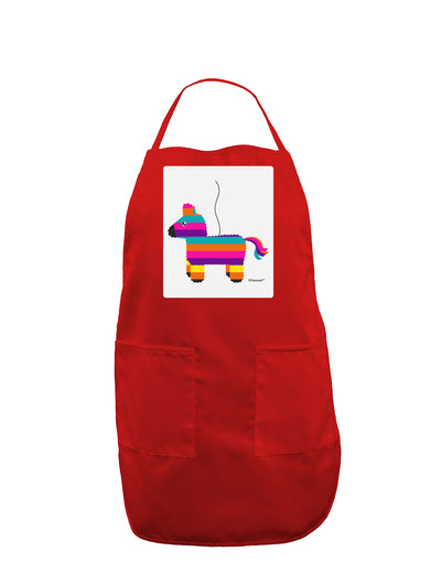 Colorful Hanging Pinata Design Panel Dark Adult Apron by TooLoud-Bib Apron-TooLoud-Red-One-Size-Davson Sales