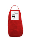 Rudolf the Ratchet Reindeer Panel Dark Adult Apron-Bib Apron-TooLoud-Red-One-Size-Davson Sales