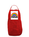 TooLoud Rainbow - Be Proud Gay Pride Panel Dark Adult Apron-Bib Apron-TooLoud-Red-One-Size-Davson Sales