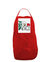 Mexico Eagle Symbol - Mexican Flag - Mexico Panel Dark Adult Apron by TooLoud-Bib Apron-TooLoud-Red-One-Size-Davson Sales