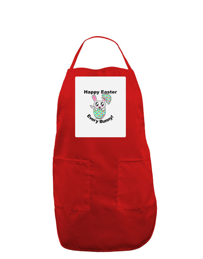 Happy Easter Every Bunny Panel Dark Adult Apron by TooLoud-Bib Apron-TooLoud-Red-One-Size-Davson Sales