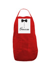 TooLoud Tuxedo - Groom Panel Dark Adult Apron-Bib Apron-TooLoud-Red-One-Size-Davson Sales