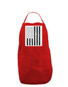 Stamp Style American Flag - Distressed Panel Dark Adult Apron by TooLoud-Bib Apron-TooLoud-Red-One-Size-Davson Sales