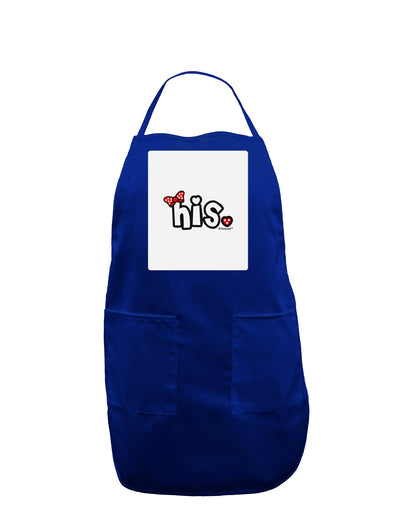 Matching His and Hers Design - His - Red Bow Panel Dark Adult Apron by TooLoud-Bib Apron-TooLoud-Royal Blue-One-Size-Davson Sales