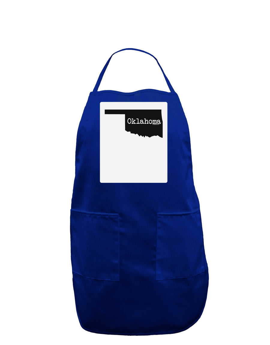 Oklahoma - United States Shape Panel Dark Adult Apron by TooLoud-Bib Apron-TooLoud-Black-One-Size-Davson Sales