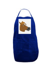 Silly Cartoon Horse Head Panel Dark Adult Apron-Bib Apron-TooLoud-Royal Blue-One-Size-Davson Sales