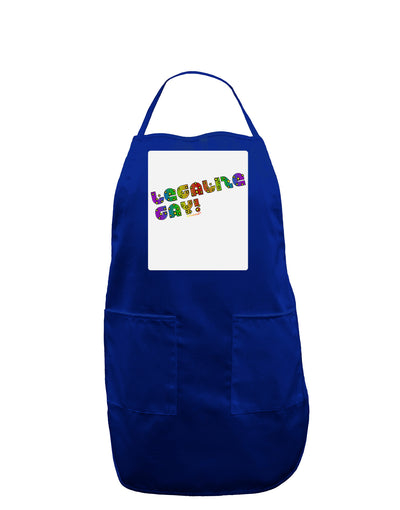 Legalize Gay - Rainbow Panel Dark Adult Apron-Bib Apron-TooLoud-Royal Blue-One-Size-Davson Sales