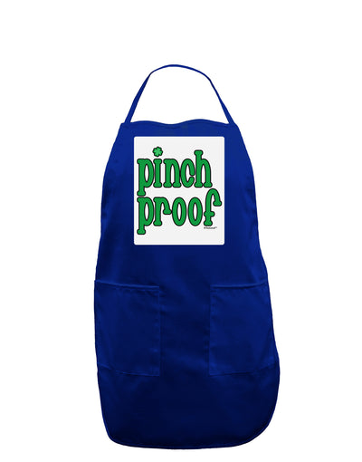 Pinch Proof - St. Patrick's Day Panel Dark Adult Apron by TooLoud-Bib Apron-TooLoud-Royal Blue-One-Size-Davson Sales