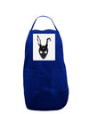 Scary Bunny Face Black Panel Dark Adult Apron-Bib Apron-TooLoud-Royal Blue-One-Size-Davson Sales