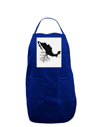 Mexican Roots Design Panel Dark Adult Apron by TooLoud-Bib Apron-TooLoud-Royal Blue-One-Size-Davson Sales