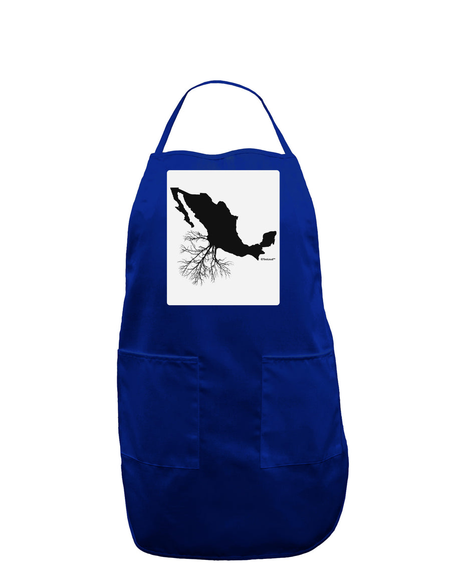 Mexican Roots Design Panel Dark Adult Apron by TooLoud-Bib Apron-TooLoud-Black-One-Size-Davson Sales