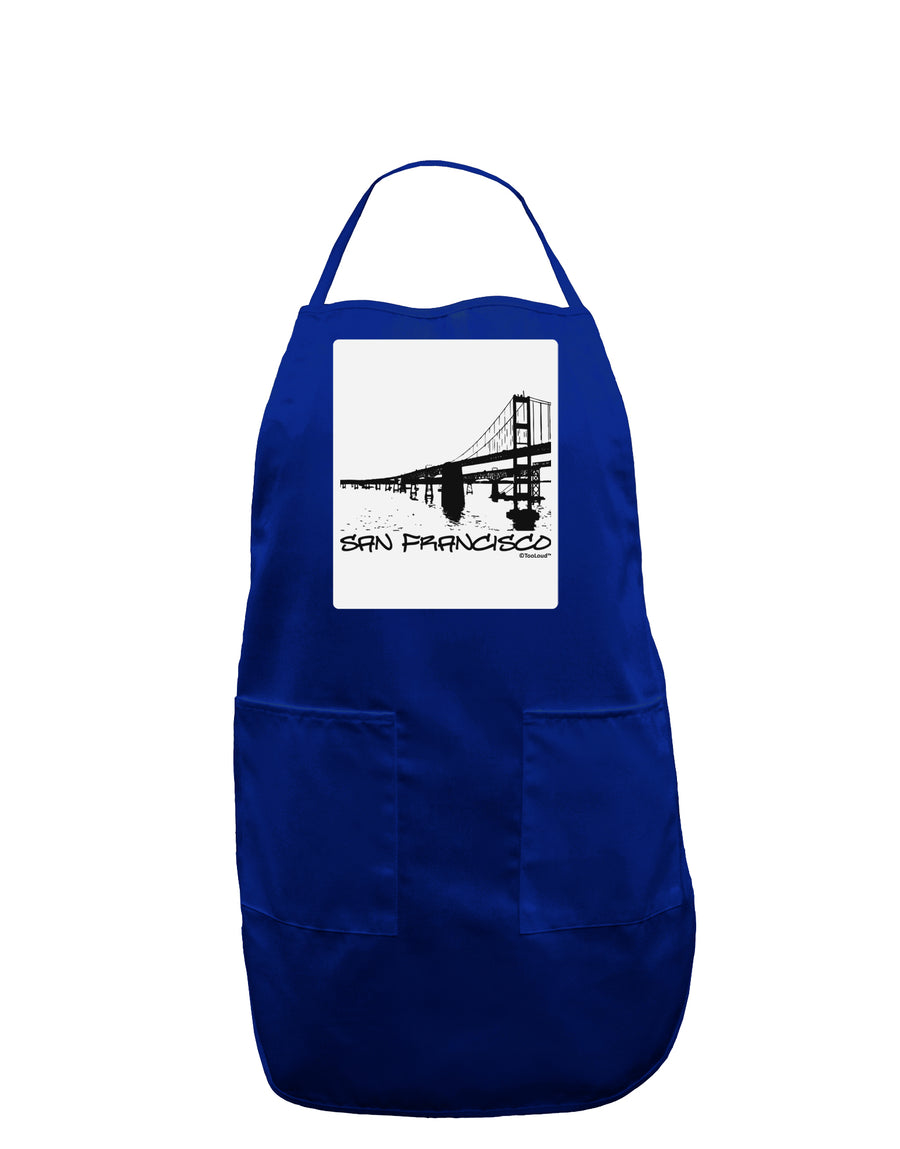 Bay Bridge Cutout Design - San Francisco Panel Dark Adult Apron by TooLoud-TooLoud-Black-One-Size-Davson Sales