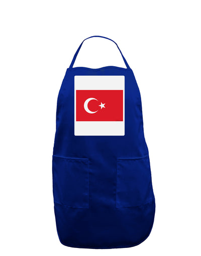 Turkey Flag Panel Dark Adult Apron by TooLoud-Bib Apron-TooLoud-Royal Blue-One-Size-Davson Sales