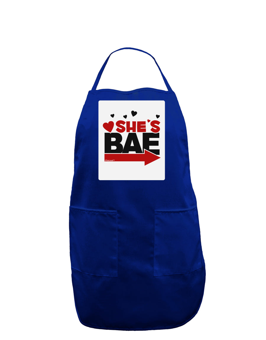 She's BAE - Right Arrow Panel Dark Adult Apron-Bib Apron-TooLoud-Black-One-Size-Davson Sales