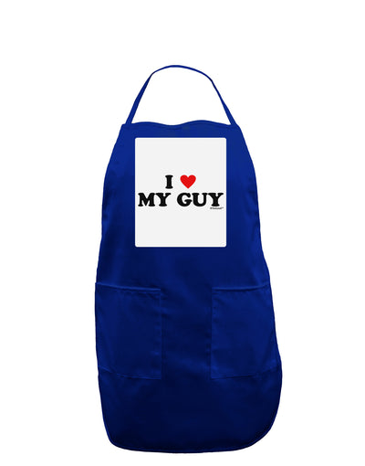 I Heart My Guy Panel Dark Adult Apron by TooLoud-Bib Apron-TooLoud-Royal Blue-One-Size-Davson Sales