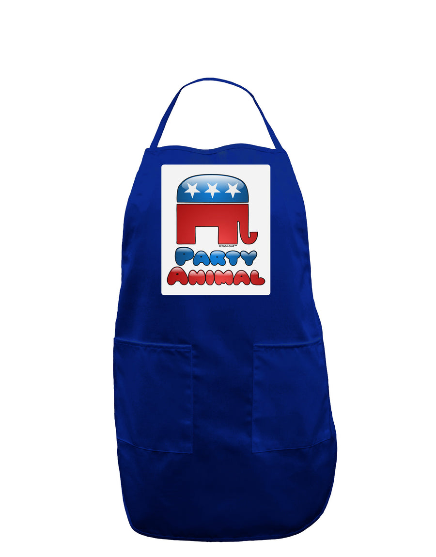 Republican Party Animal Panel Dark Adult Apron-Bib Apron-TooLoud-Black-One-Size-Davson Sales