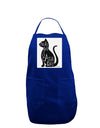 Every Day Is Caturday Cat Silhouette Panel Dark Adult Apron by TooLoud-Bib Apron-TooLoud-Royal Blue-One-Size-Davson Sales