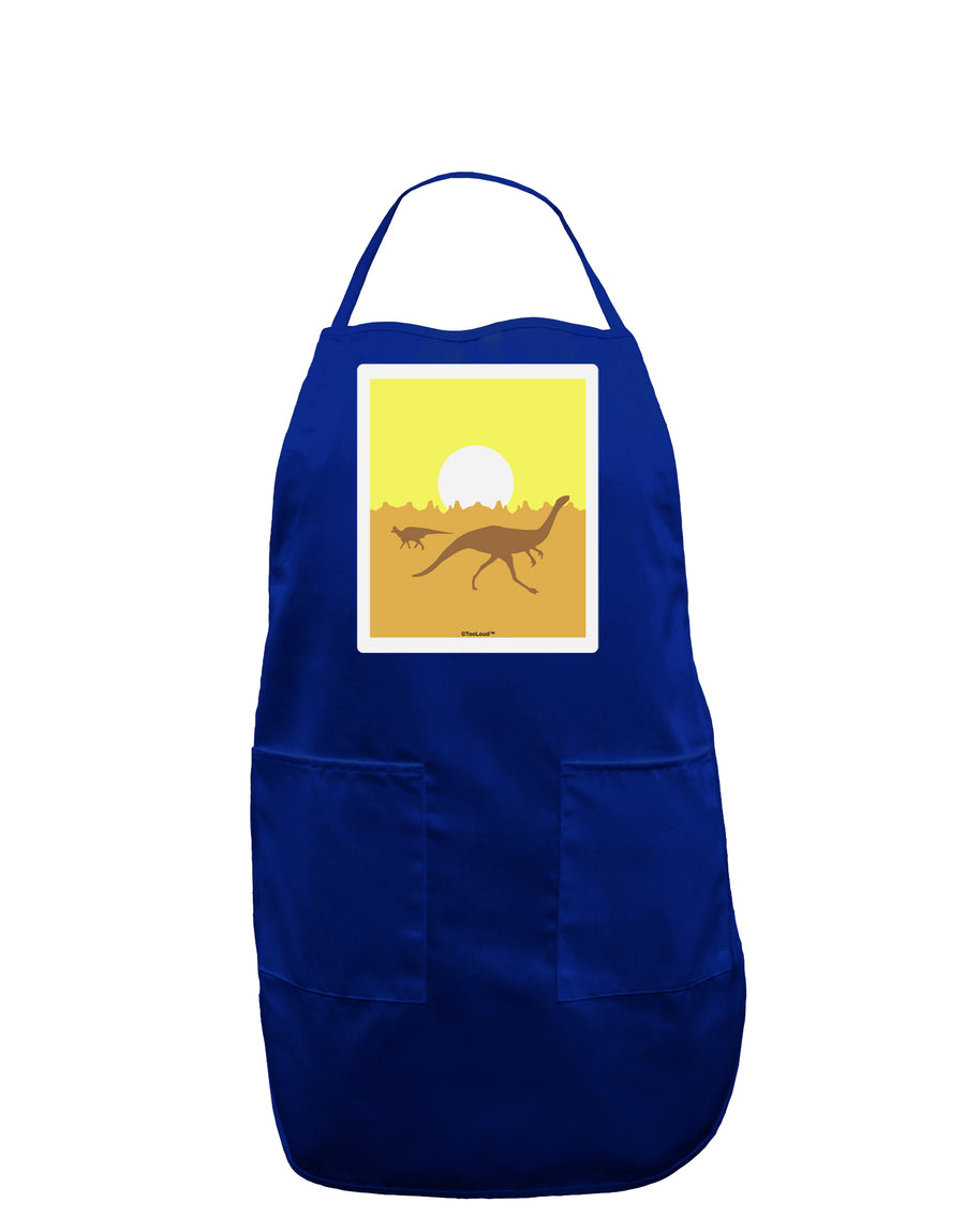 Jurassic Dinosaur Sunrise Panel Dark Adult Apron by TooLoud-Wall Clock-TooLoud-Black-One-Size-Davson Sales