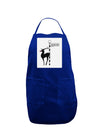 Rudolf the Ratchet Reindeer Panel Dark Adult Apron-Bib Apron-TooLoud-Royal Blue-One-Size-Davson Sales