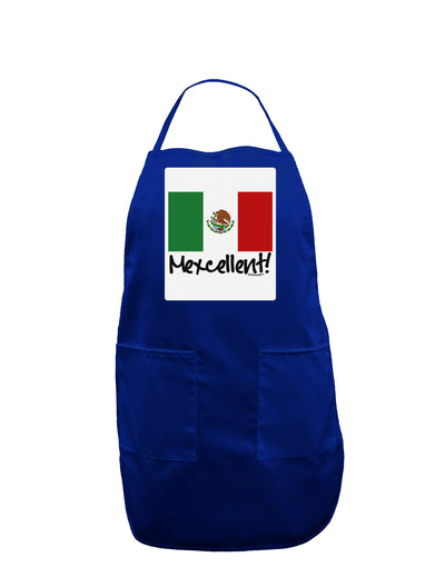 Mexcellent - Mexican Flag Panel Dark Adult Apron-Bib Apron-TooLoud-Royal Blue-One-Size-Davson Sales