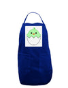 Cute Hatching Chick - Green Panel Dark Adult Apron by TooLoud-Bib Apron-TooLoud-Royal Blue-One-Size-Davson Sales