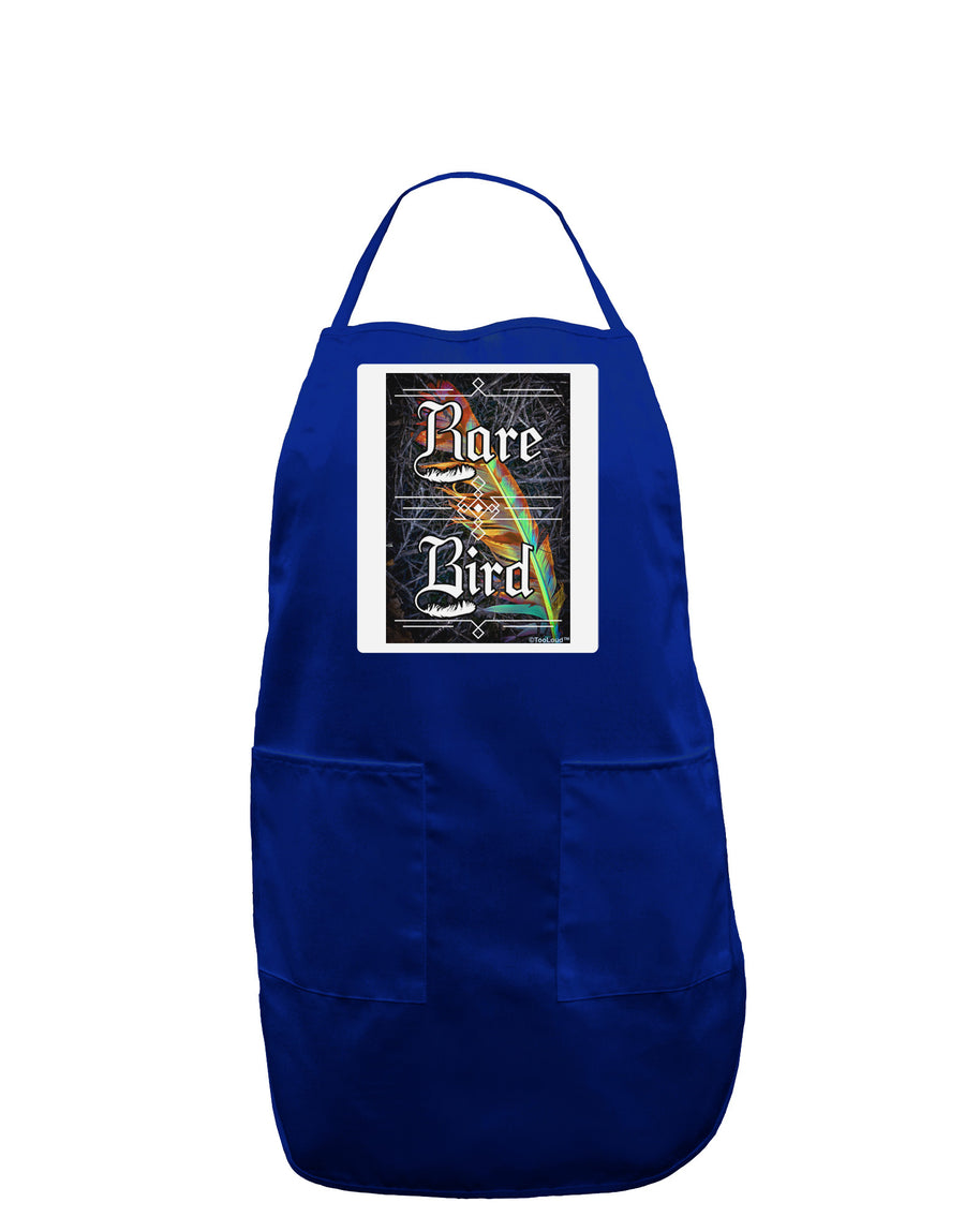 Rare Bird - Colorful Feather Panel Dark Adult Apron-Bib Apron-TooLoud-Black-One-Size-Davson Sales