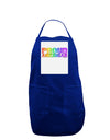 Proud American Rainbow Text Panel Dark Adult Apron by TooLoud-Bib Apron-TooLoud-Royal Blue-One-Size-Davson Sales