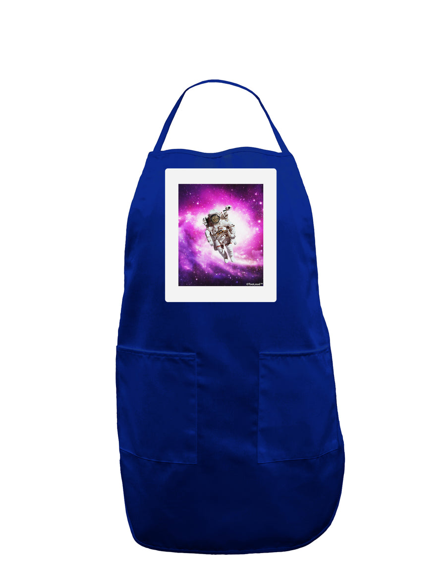 Astronaut Cat Panel Dark Adult Apron-Bib Apron-TooLoud-Black-One-Size-Davson Sales