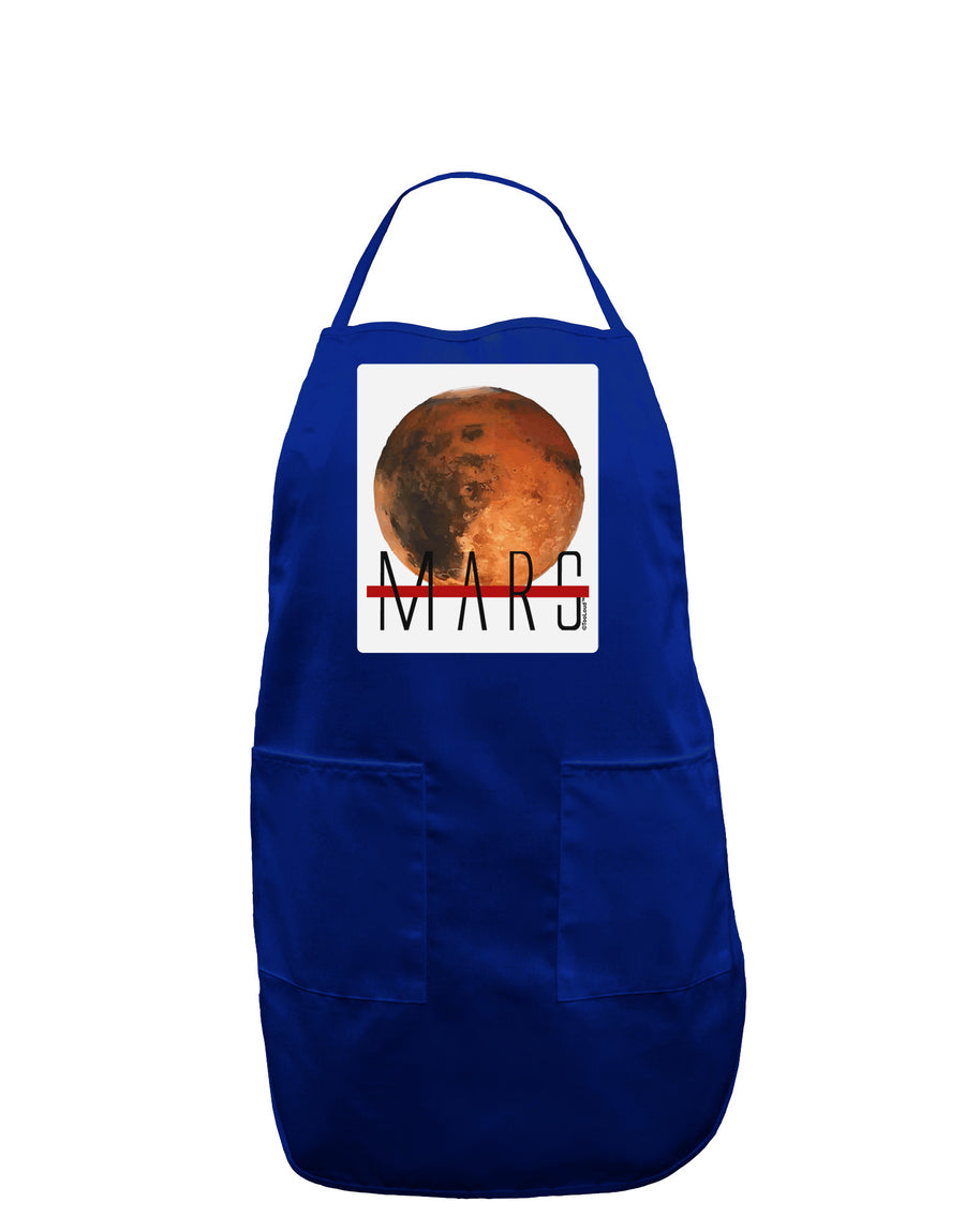 Planet Mars Text Panel Dark Adult Apron-Bib Apron-TooLoud-Black-One-Size-Davson Sales