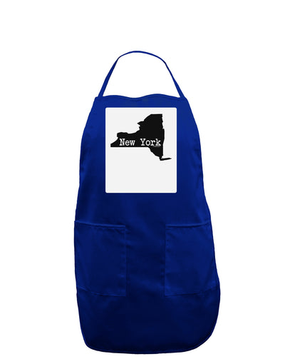 New York - United States Shape Panel Dark Adult Apron by TooLoud-Bib Apron-TooLoud-Royal Blue-One-Size-Davson Sales