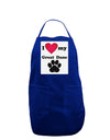 I Heart My Great Dane Panel Dark Adult Apron by TooLoud-Bib Apron-TooLoud-Royal Blue-One-Size-Davson Sales