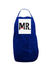 Matching Mr and Mrs Design - Mr Bow Tie Panel Dark Adult Apron by TooLoud-Bib Apron-TooLoud-Royal Blue-One-Size-Davson Sales