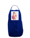 Monkey in Tree Watercolor Panel Dark Adult Apron-Bib Apron-TooLoud-Royal Blue-One-Size-Davson Sales