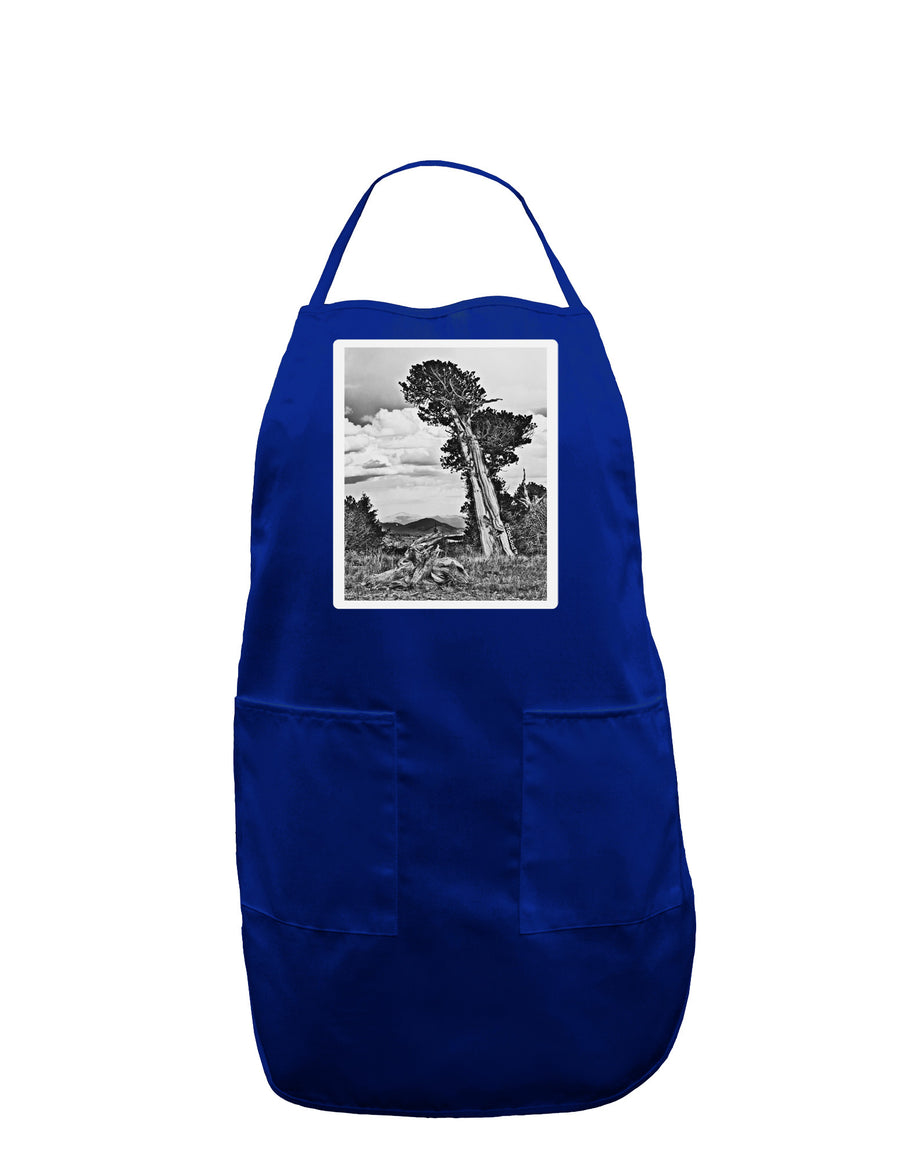 Colorado Landscape Monochrome Panel Dark Adult Apron-Bib Apron-TooLoud-Black-One-Size-Davson Sales