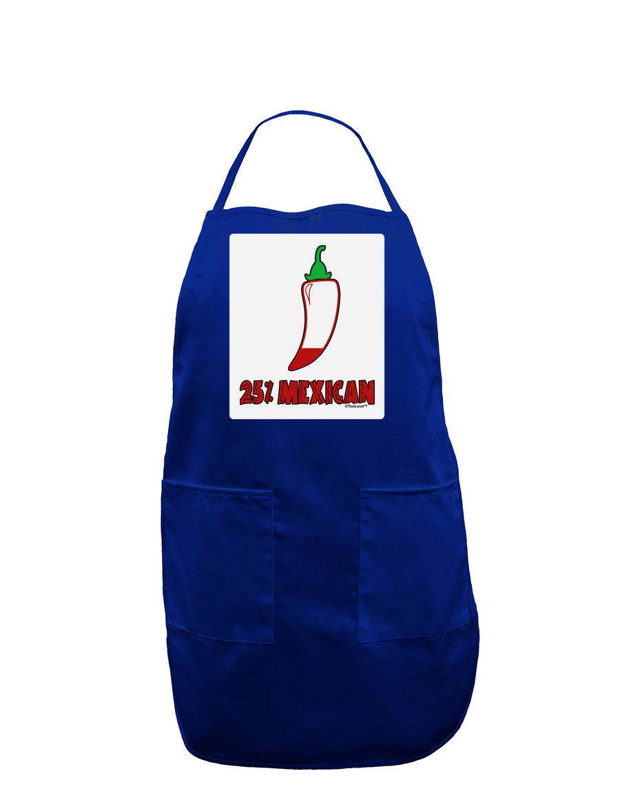 Twenty-Five Percent Mexican Panel Dark Adult Apron-Bib Apron-TooLoud-Black-One-Size-Davson Sales